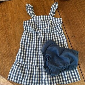 Gingham dress and bloomers